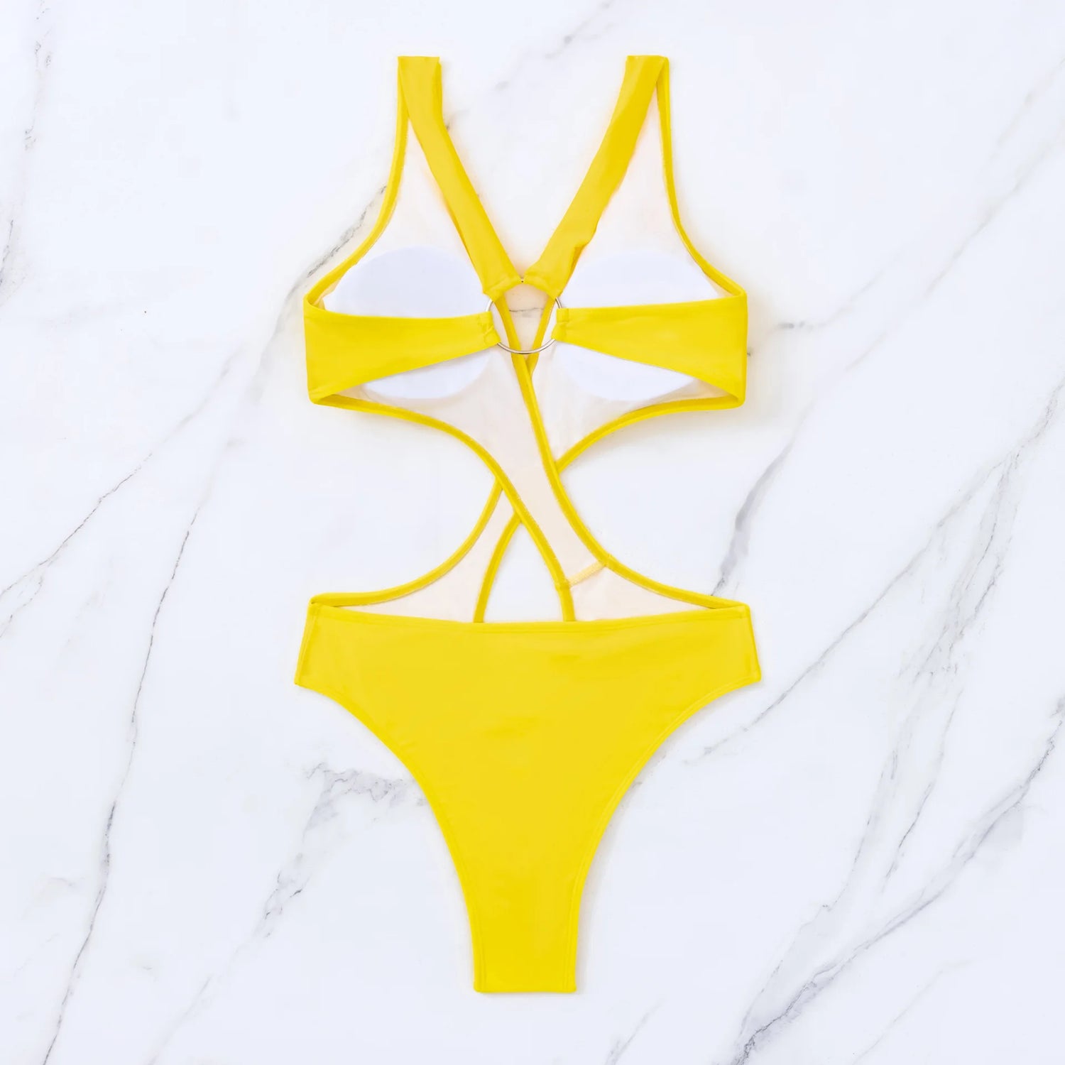 Sunburst Cross-Strap Cut Out Monokini Swimsuit Sunset and Swim   