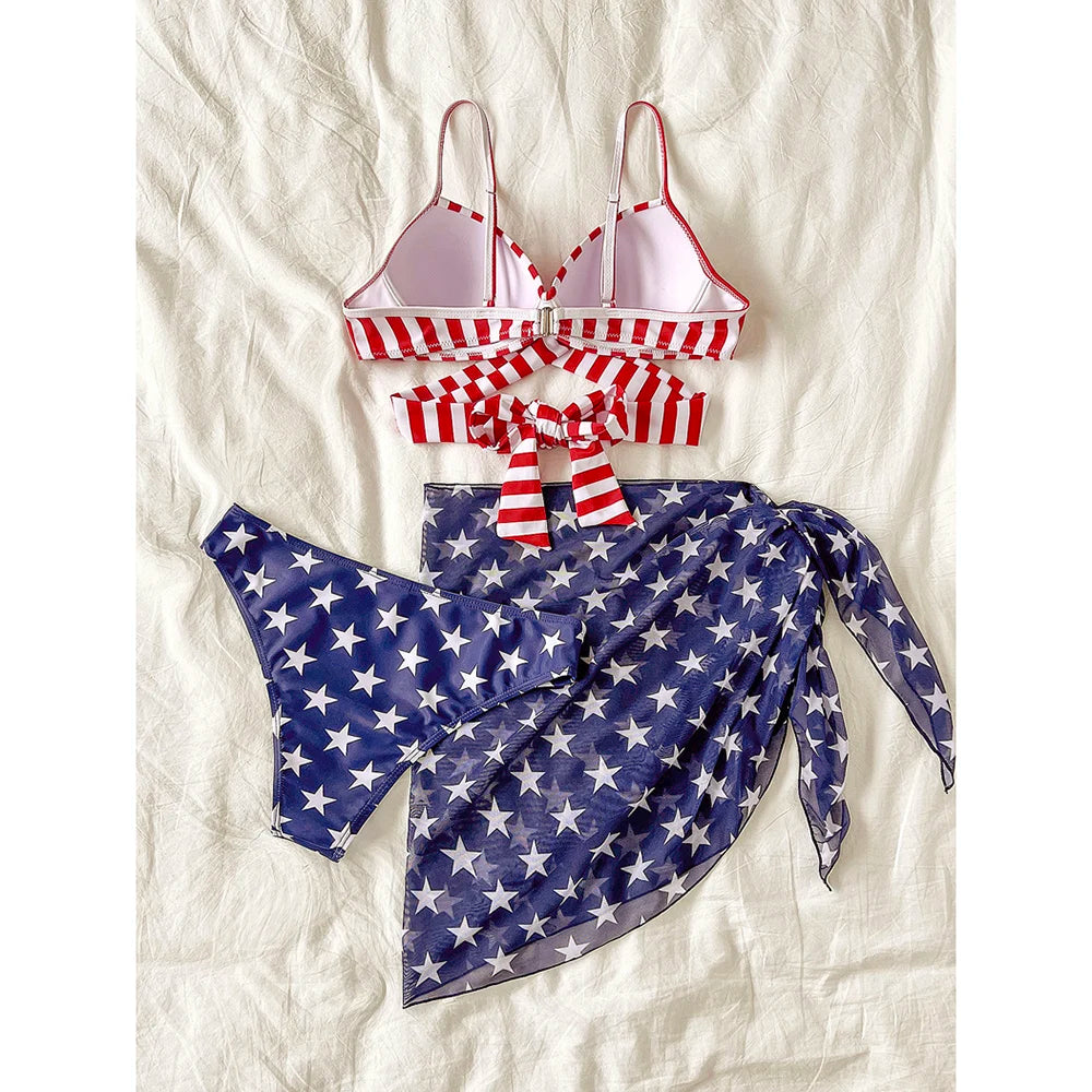 All-American Goddess USA Bikini Set Sunset and Swim   