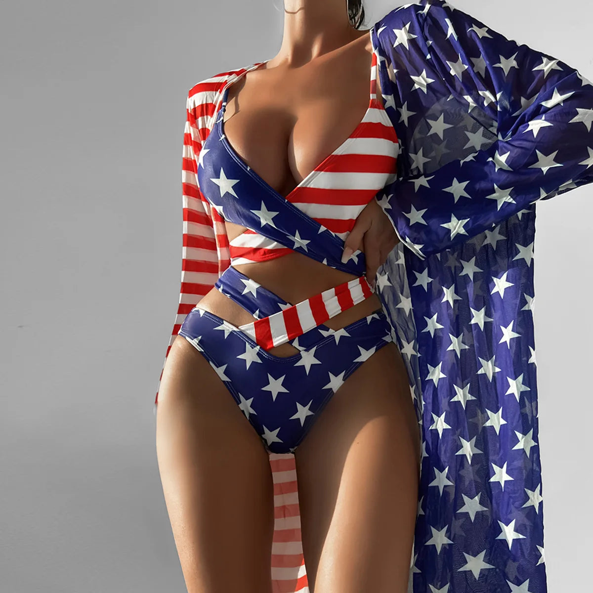 Collection de bikinis et maillots de bain drapeau américain