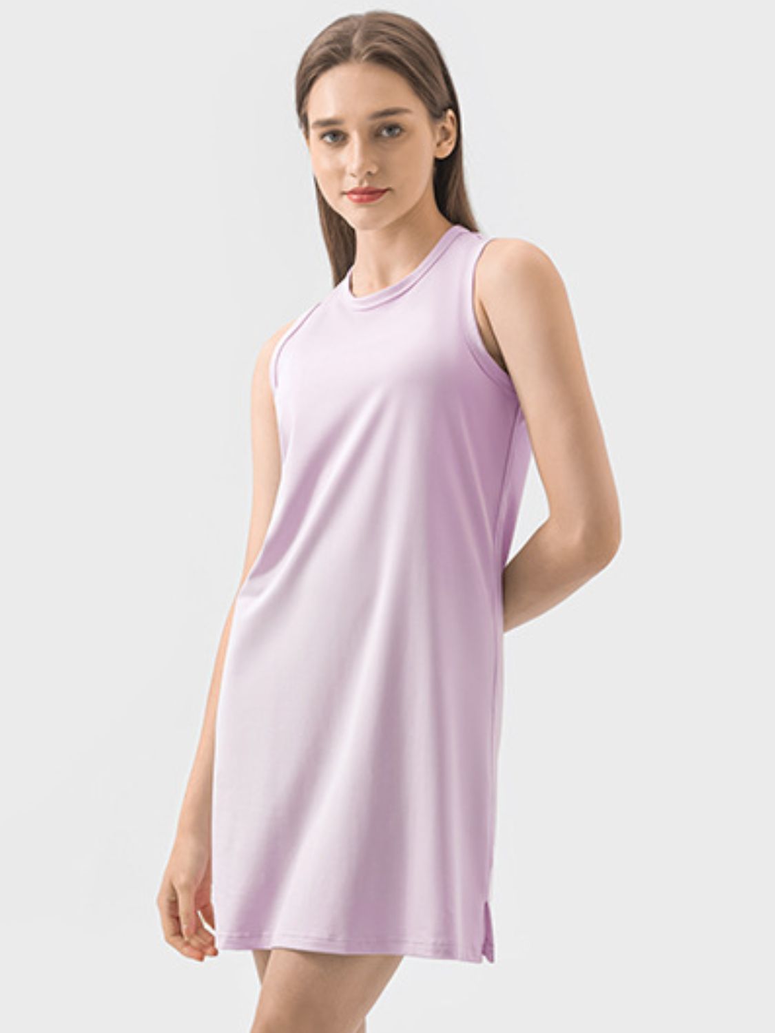 Sunset and Swim  Round Neck Sleeveless Active Dress Sunset and Swim   