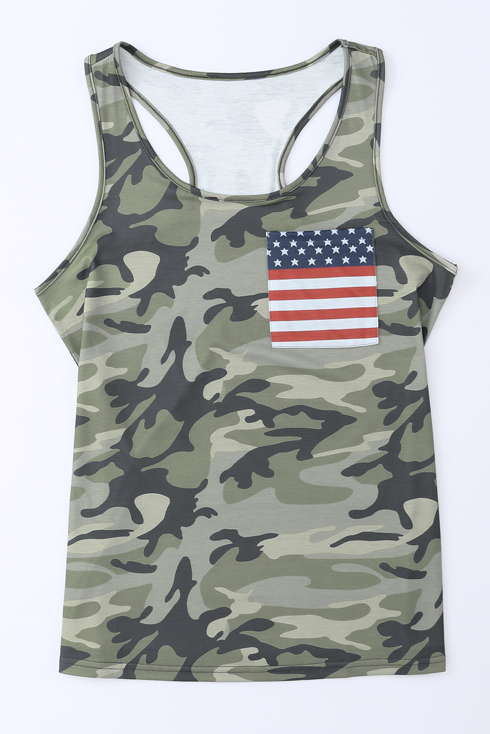Camouflage Wide Strap Tank  Sunset and Swim   