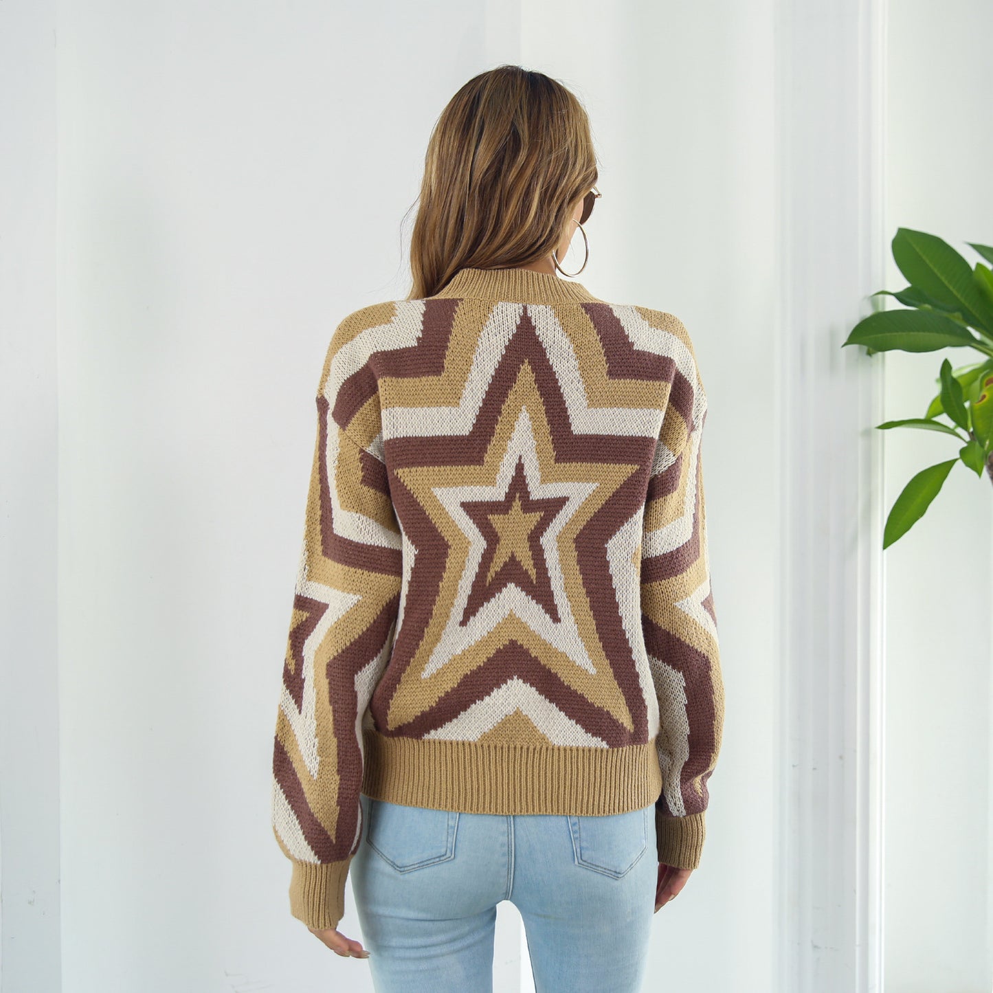 Star Dropped Shoulder Sweater Sunset and Swim   