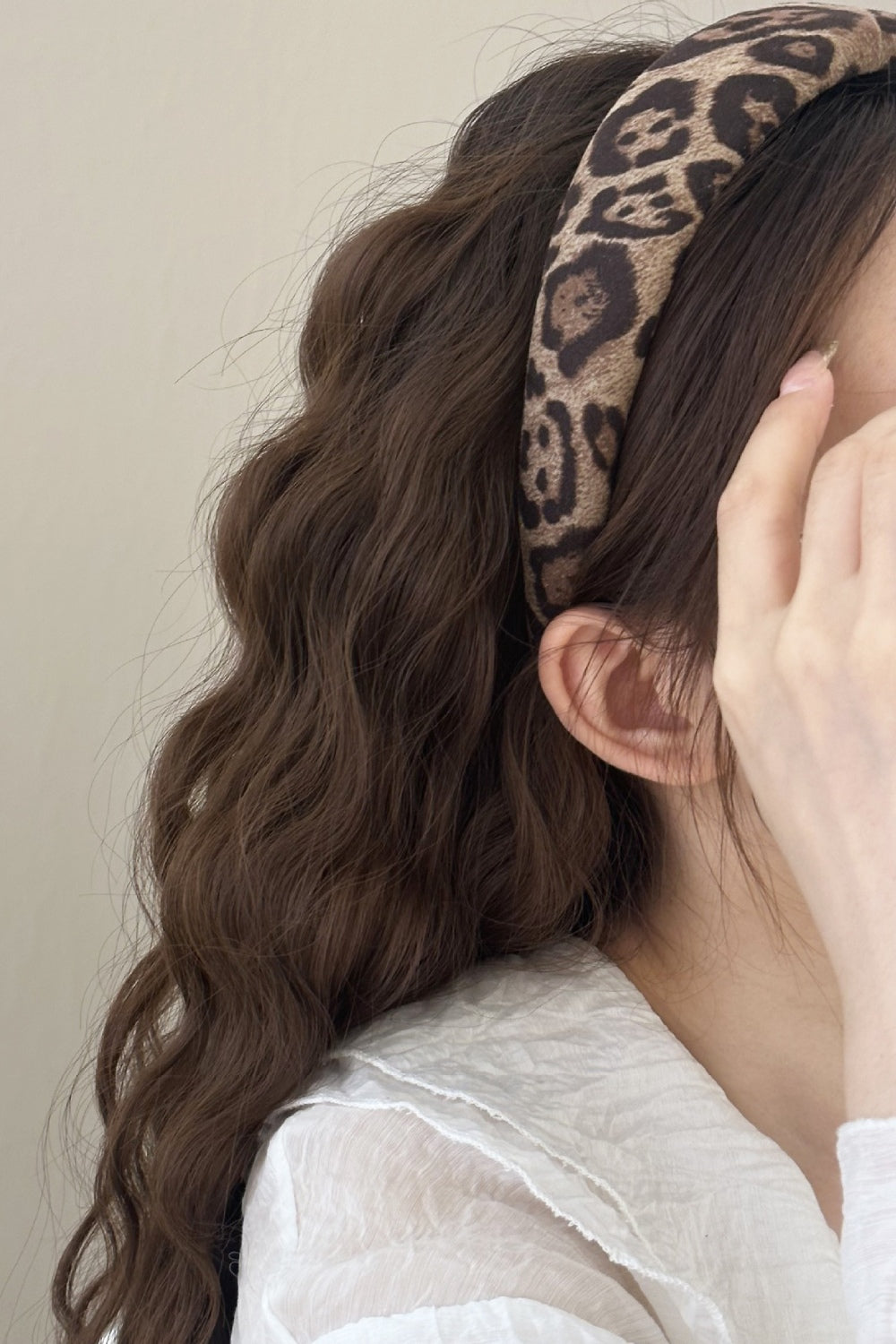 Leopard Polyester Wide Headband Sunset and Swim   