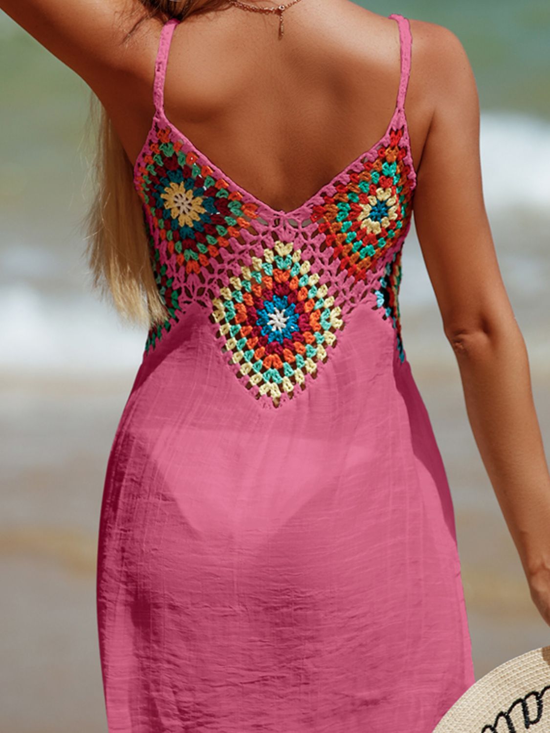 Sunset Vacation  Cutout V-Neck Beach Cover Up Dress Sunset and Swim   
