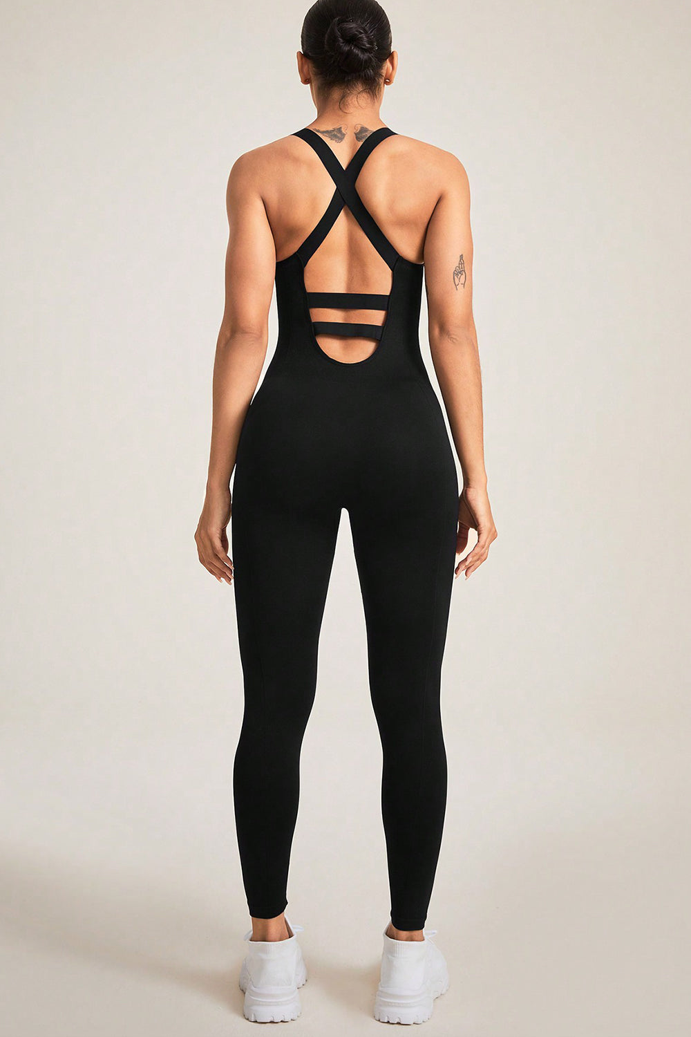 Crisscross Wide Strap Jumpsuit Sunset and Swim   