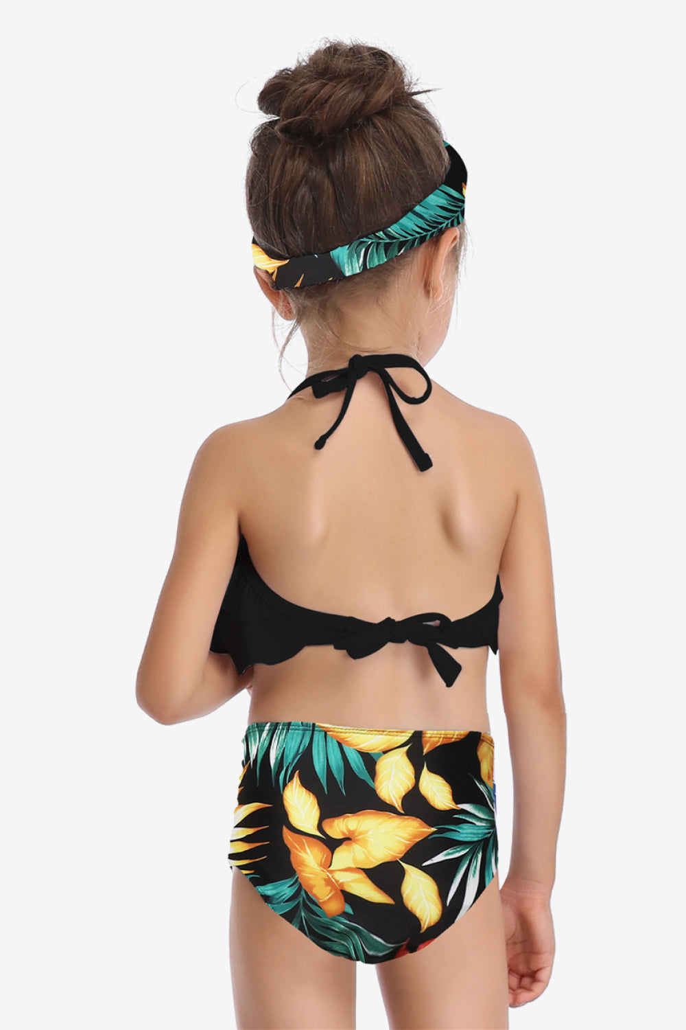 Sunset Vacation  Printed Layered Halter Neck Two-Piece Swim Set I Kids Swimwear Sunset and Swim   