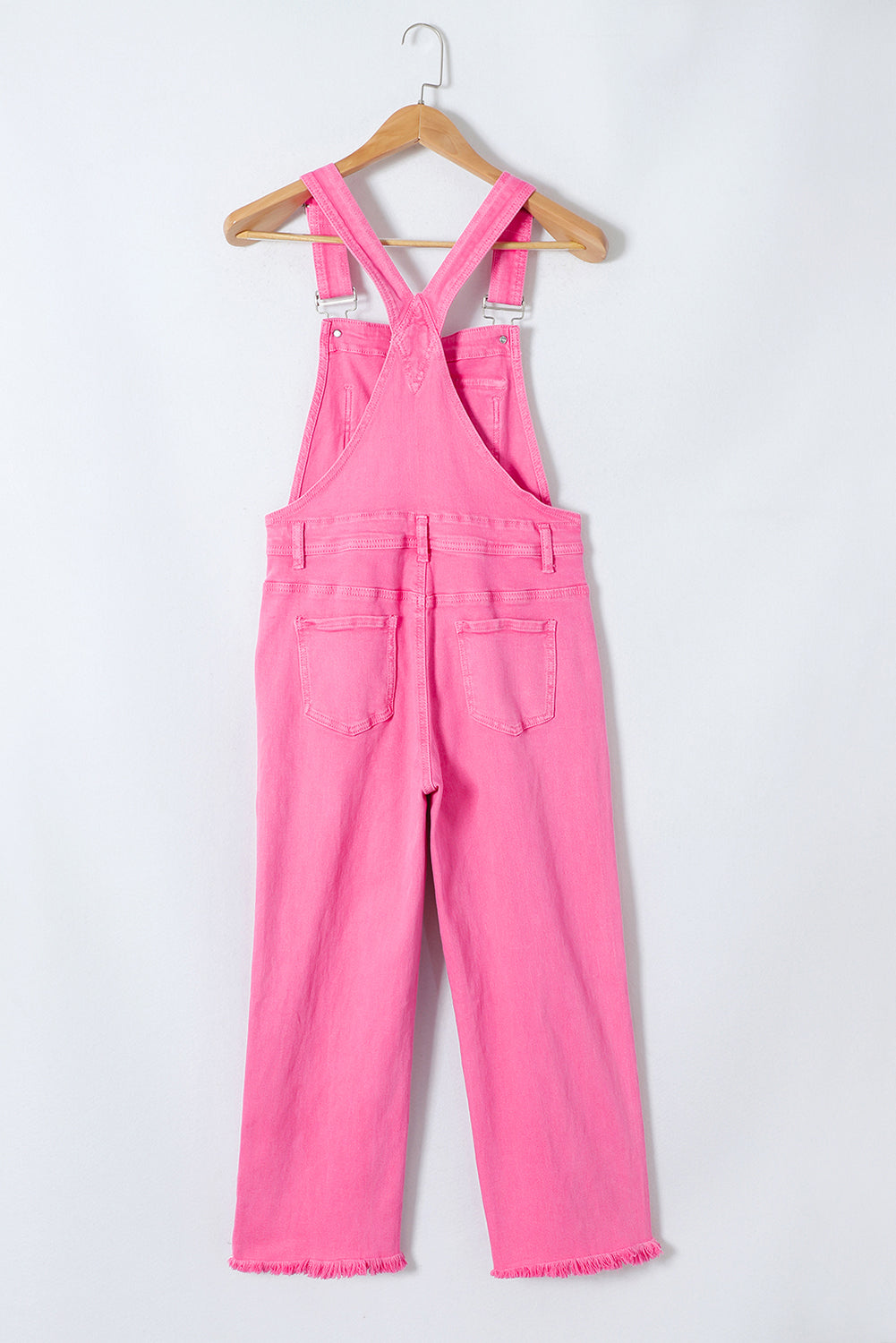 Distressed Pocketed Wide Strap Denim Overalls Sunset and Swim   