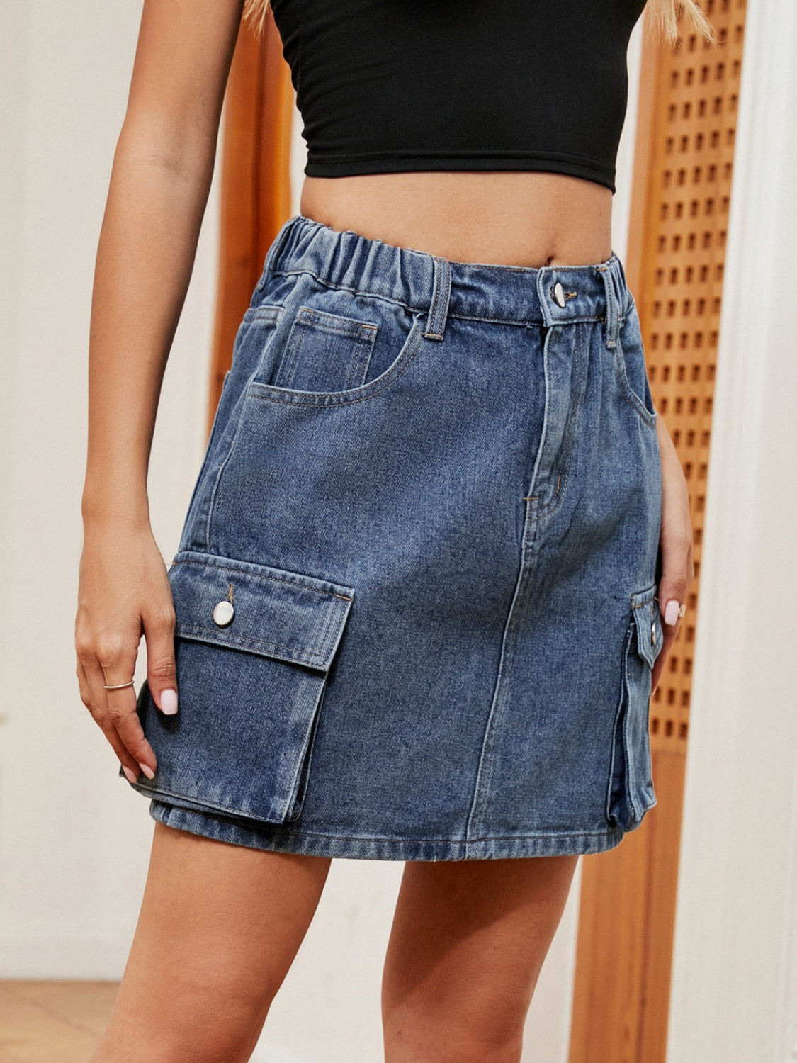 High Waist Denim Skirt  Sunset and Swim   