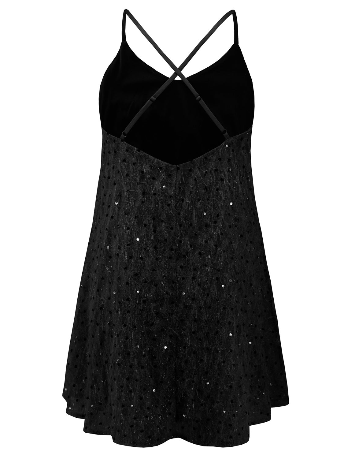 Sunset and Swim  Sequin V-Neck Mini Cami Dress Sunset and Swim   