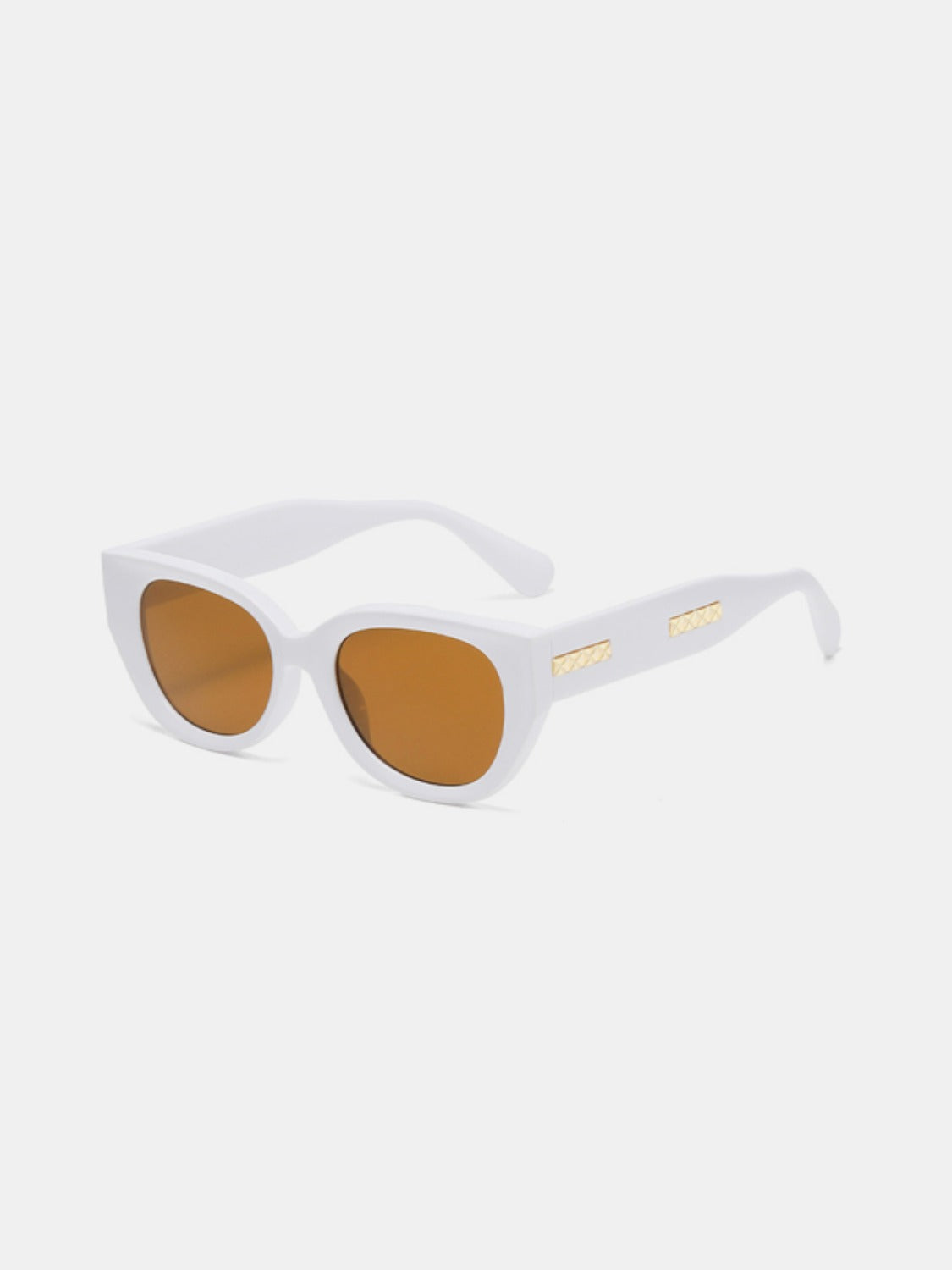 Sunset Vacation Cat Eye Polycarbonate Frame Sunglasses Sunset and Swim White One Size 