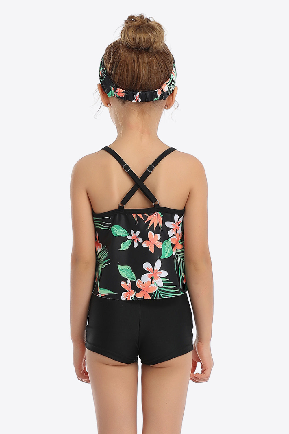 Floral Crisscross Cami and Shorts Swim Set  Sunset and Swim   