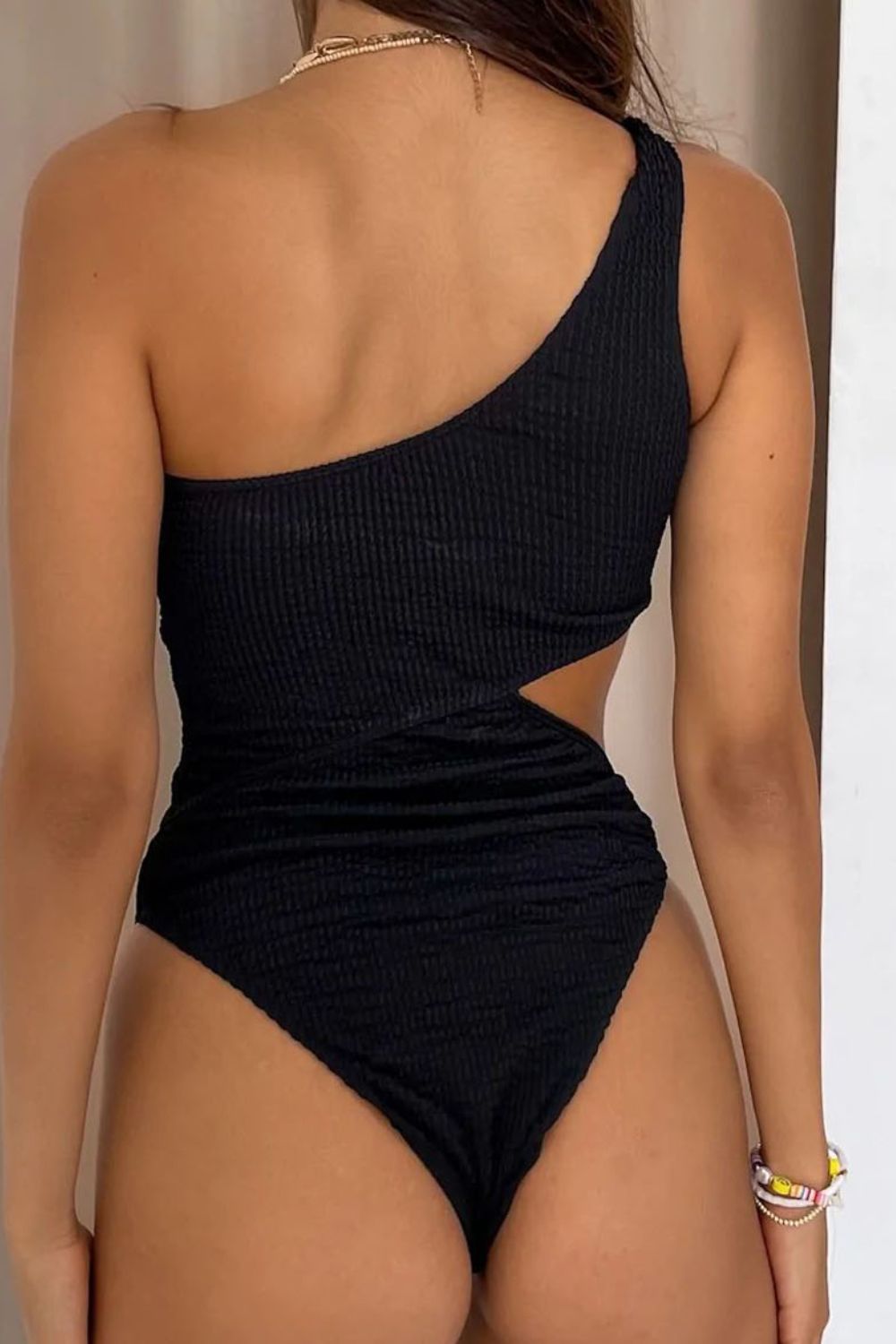 Sunset and Swim  Cutout Single Shoulder One-Piece Swimsuit