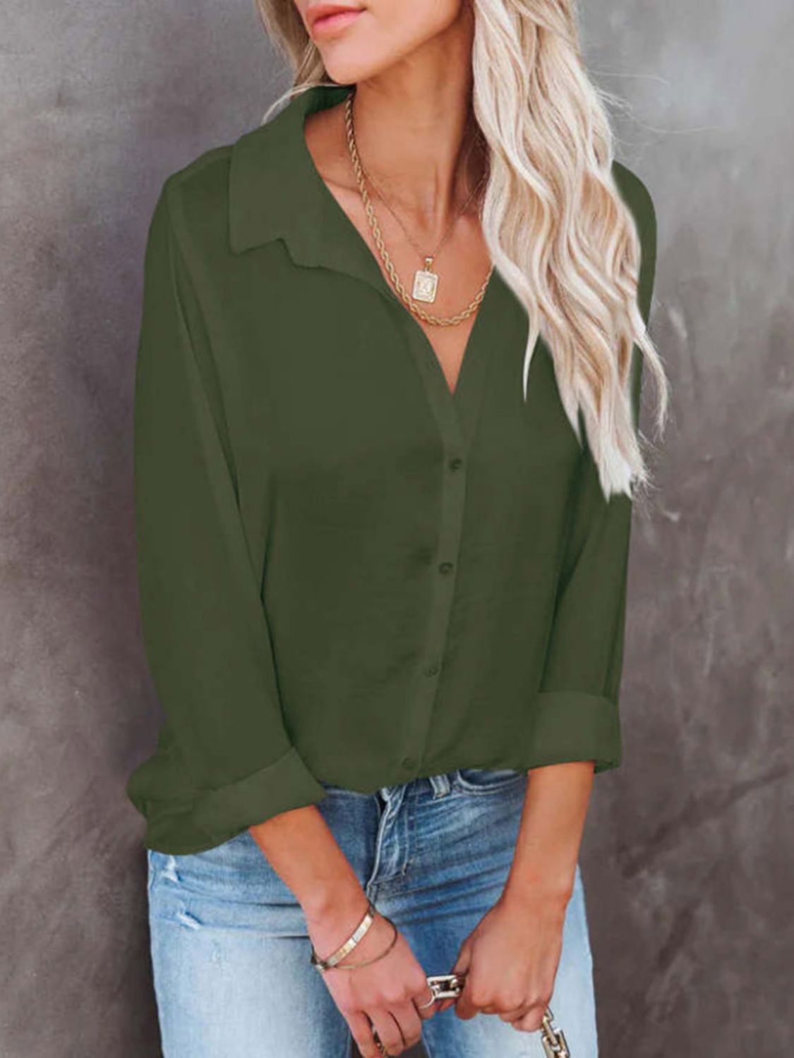 Sunset Vacation Button Down Collared Neck Long Sleeve Shirt Sunset and Swim   