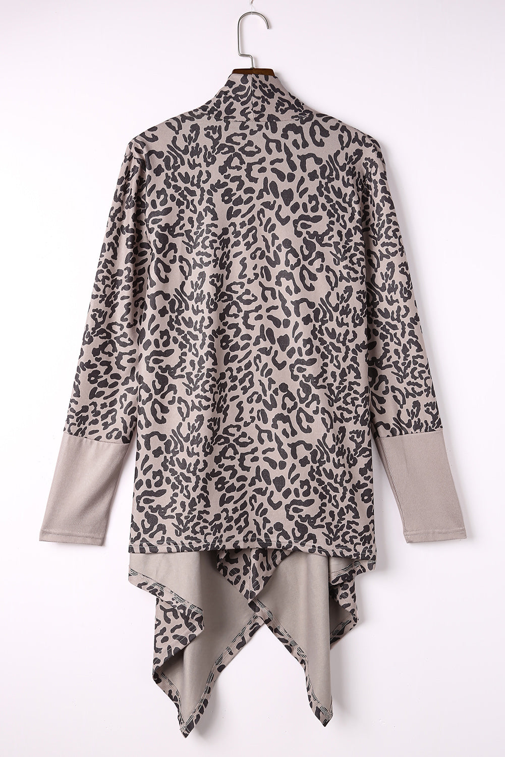 Leopard Open Front Long Sleeve Cover-Up Sunset and Swim   