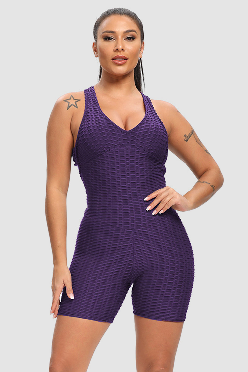 Crisscross Wide Strap Active Romper Sunset and Swim   