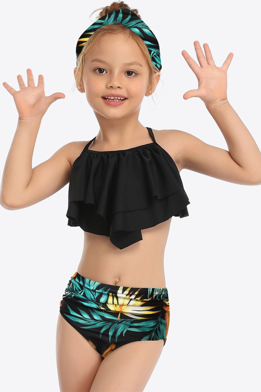 Sunset Vacation  Printed Crisscross Layered Two-Piece Swim Set I Kids Swimwear Sunset and Swim   