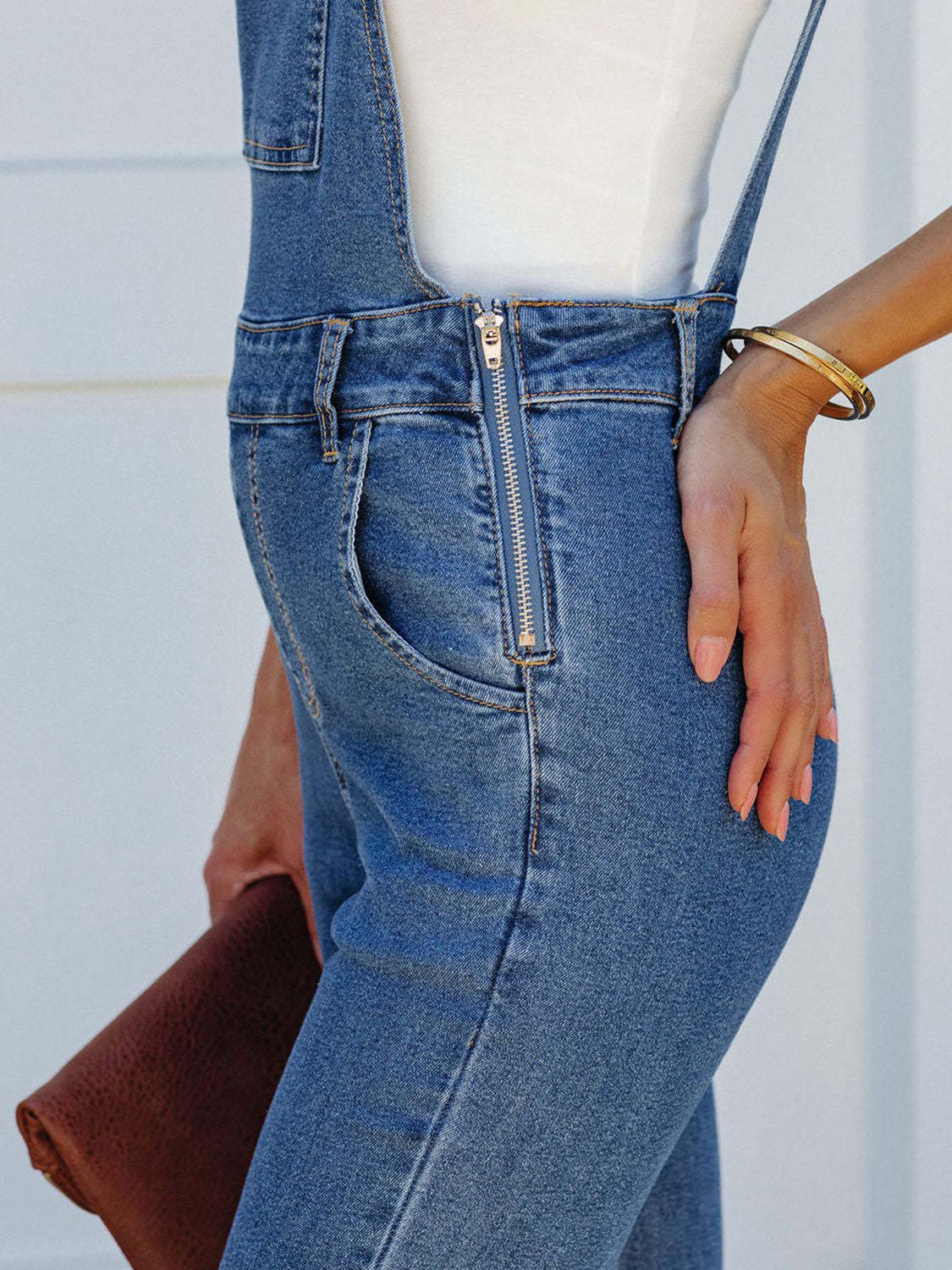 Raw Hem Denim Overall Sunset and Swim   