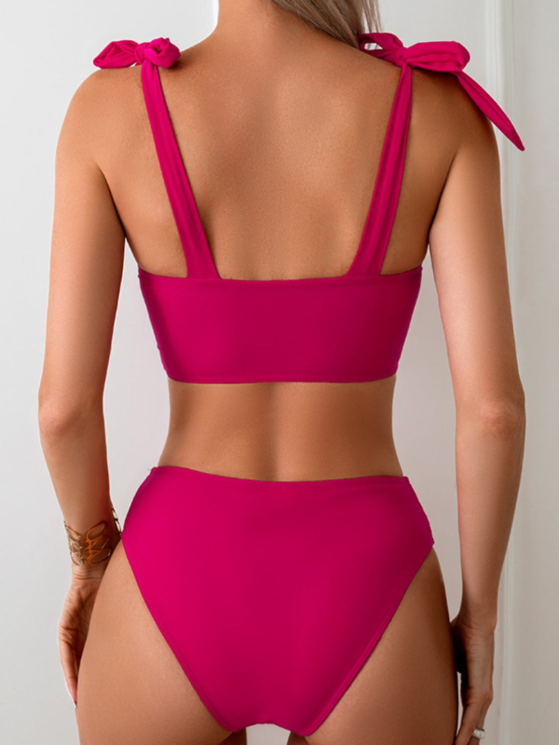 Cutout Sweetheart Neck Three-Piece Swim Set Sunset and Swim   