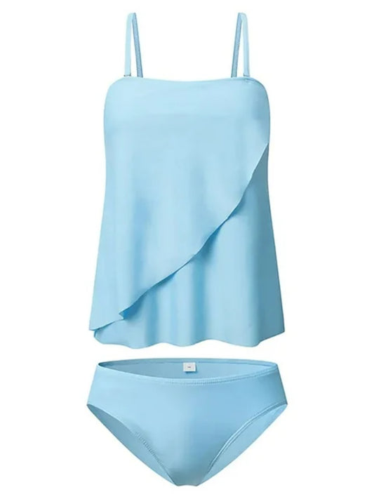 Sunset Vacation  Detachable Strap Top and Brief Swim Set Sunset and Swim   