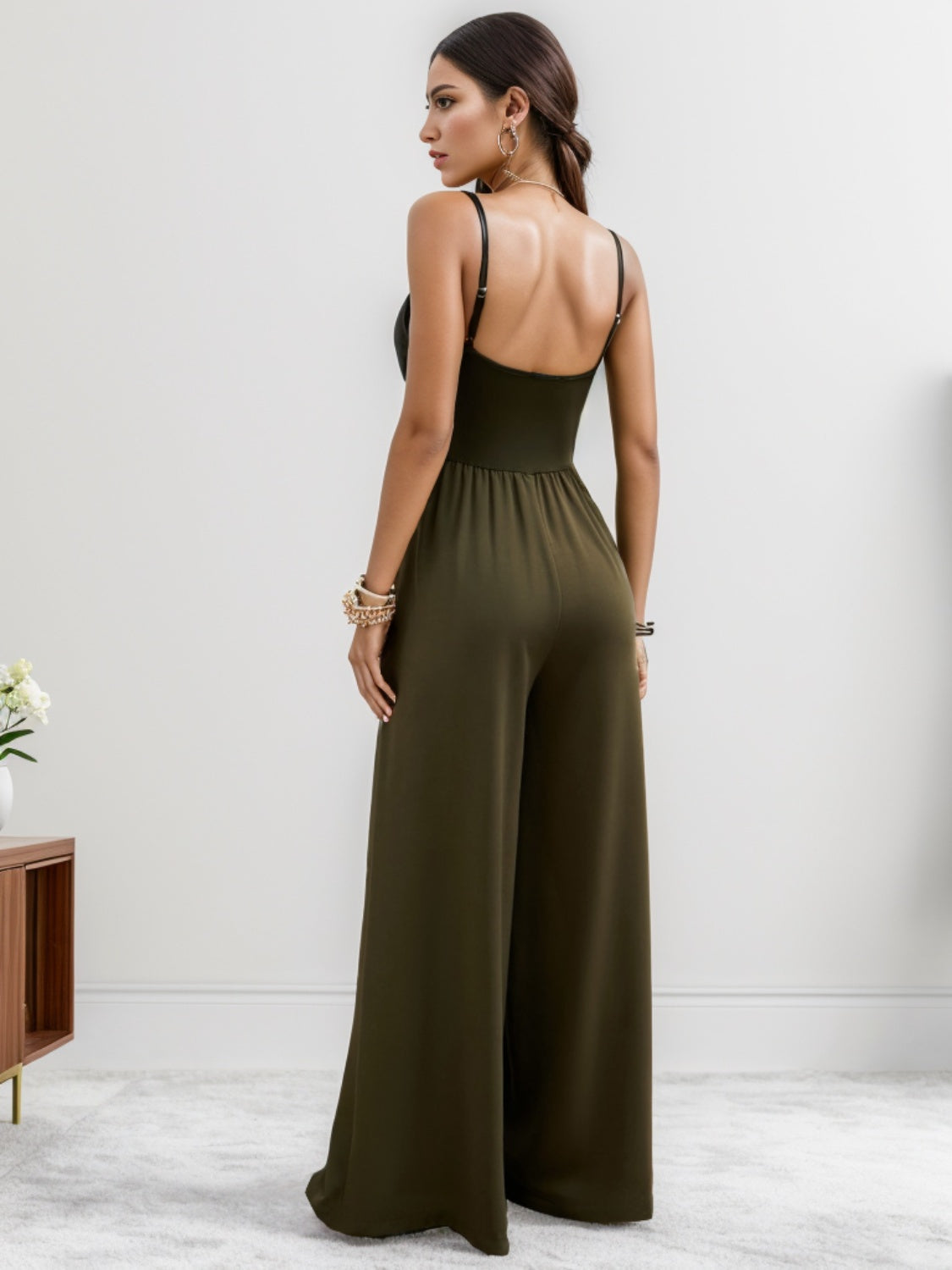 Sunset and Swim  Scoop Neck Spaghetti Strap Wide Leg Jumpsuit Sunset and Swim   