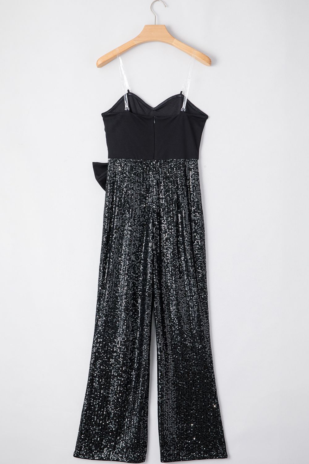 Bow Sequin Wide Leg Jumpsuit Sunset and Swim   