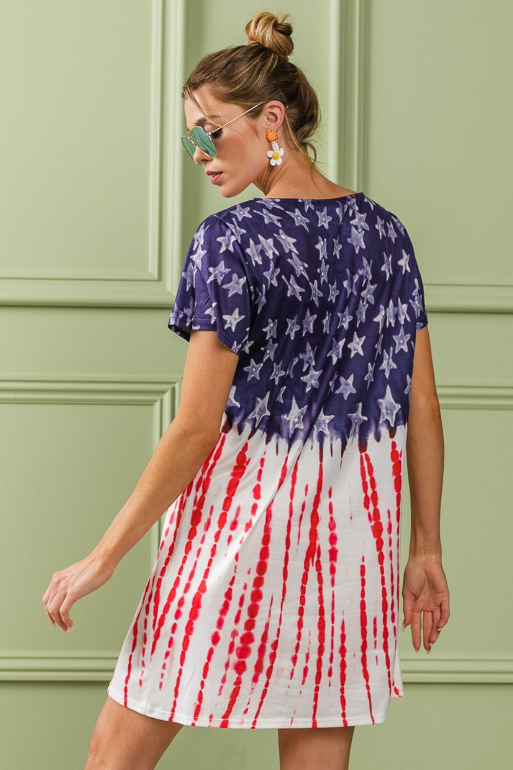 BiBi American Flag Theme Tee Dress Sunset and Swim   