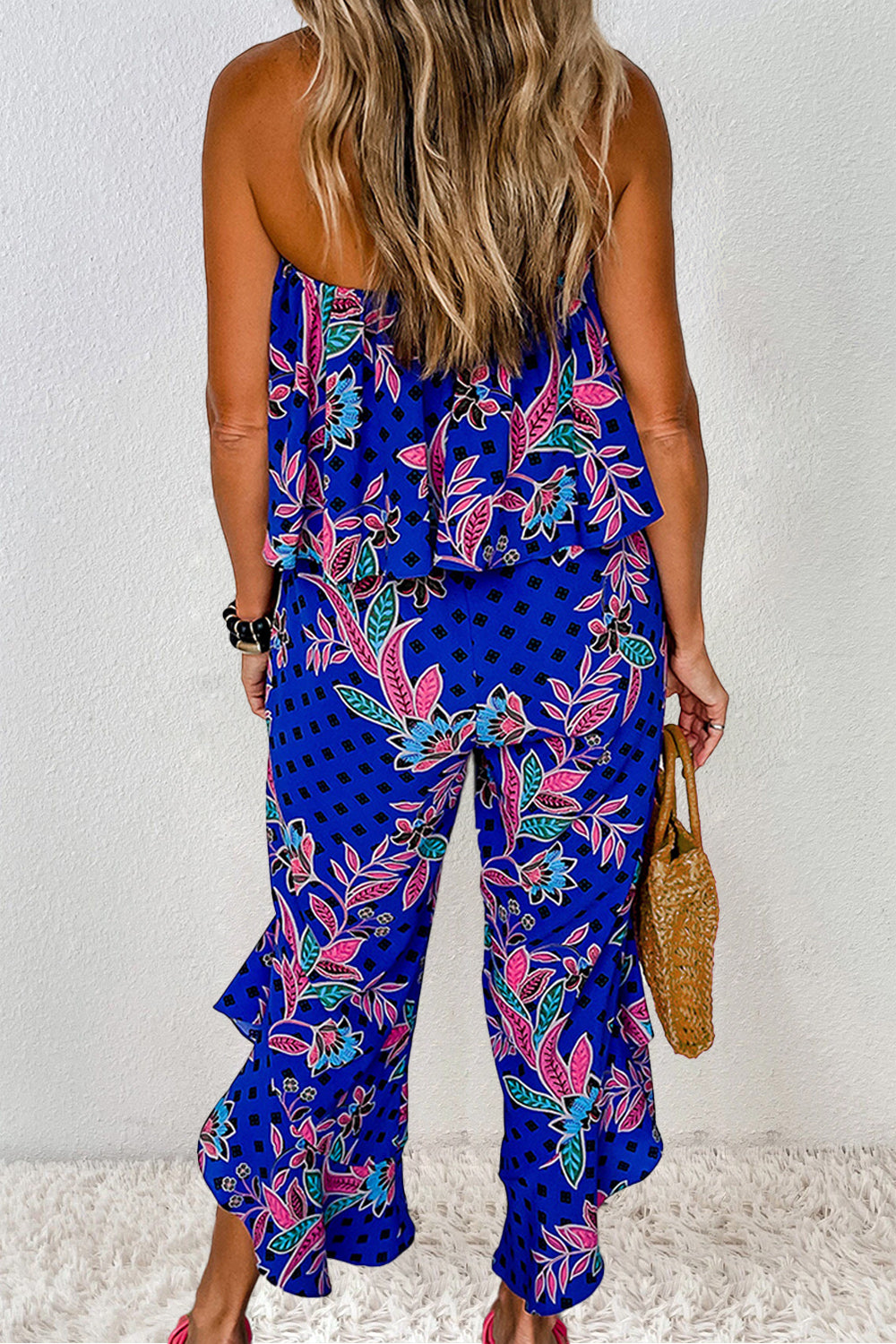 Printed Tube Jumpsuit Sunset and Swim   