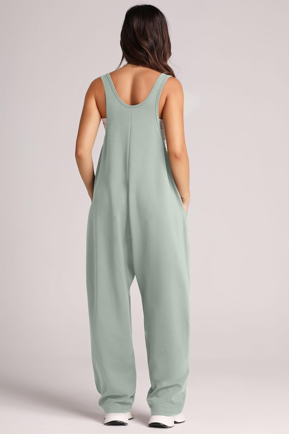 Sunset and Swim  Wide Strap Jumpsuit with Pockets Sunset and Swim   