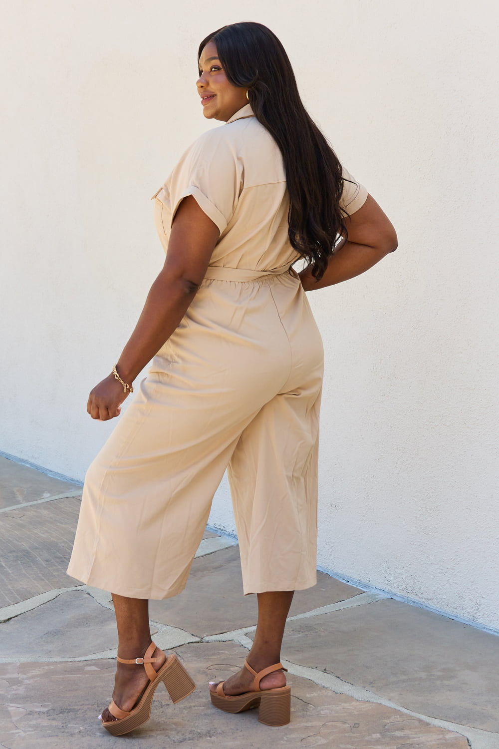 Petal Dew All In One Plus Size Solid Jumpsuit Sunset and Swim   