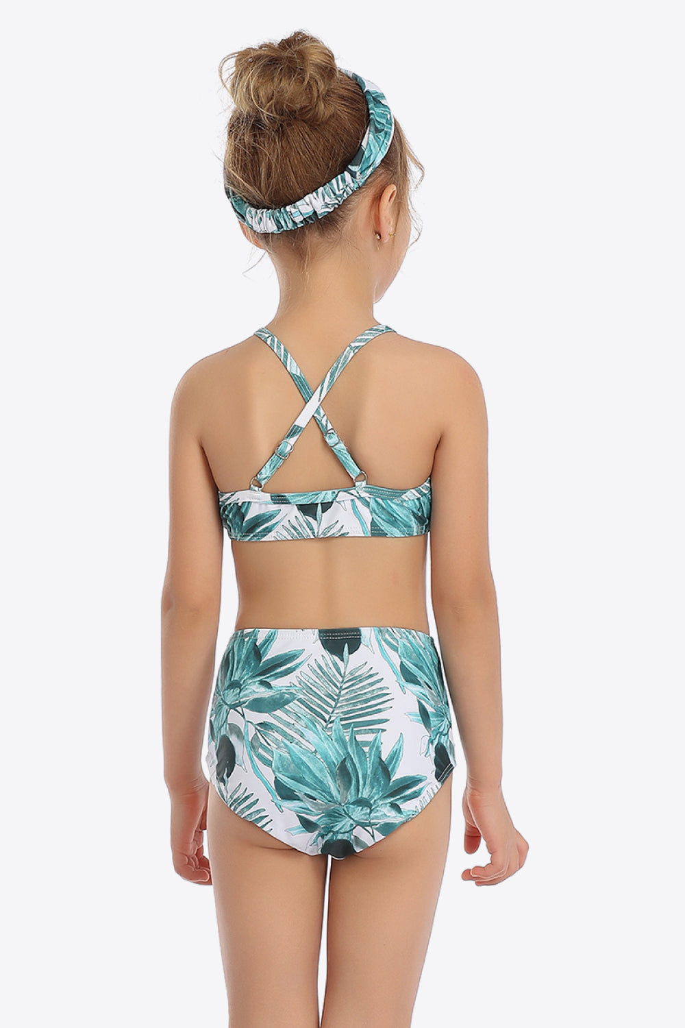 Sunset Vacation  Botanical Print Ruffled Two-Piece Swim Set I Kids Swimwear  Sunset and Swim   