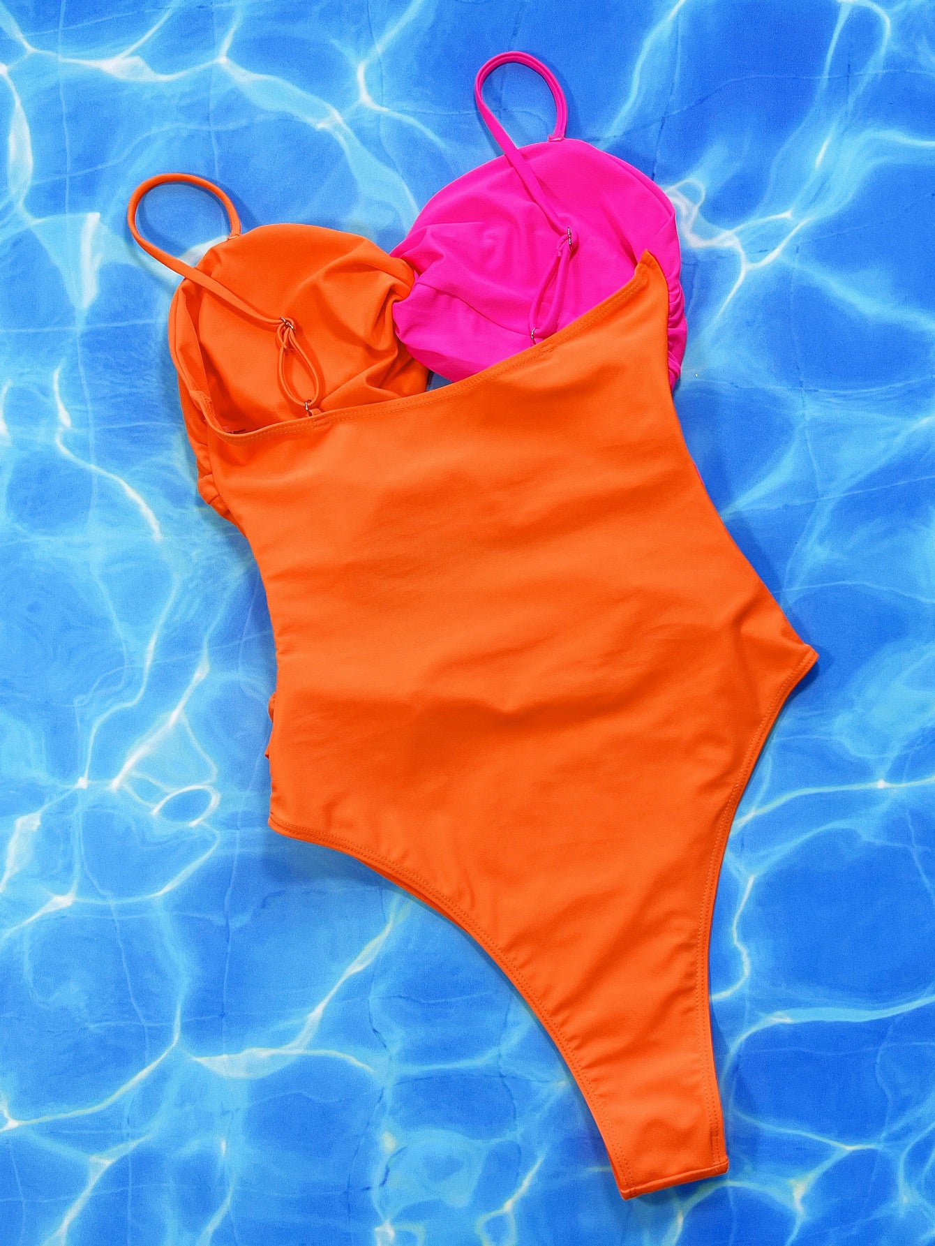 Two-Tone Twisted Cutout One-Piece Swimsuit  Sunset and Swim   
