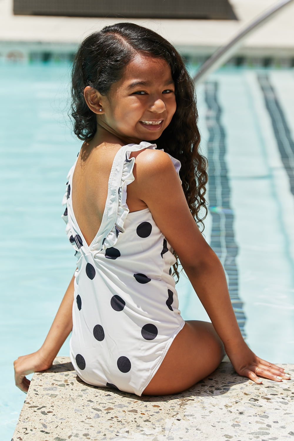 Marina West Swim Deep End Round Neck One-Piece Swimsuit Mother Daughter Swimwear  Sunset and Swim   