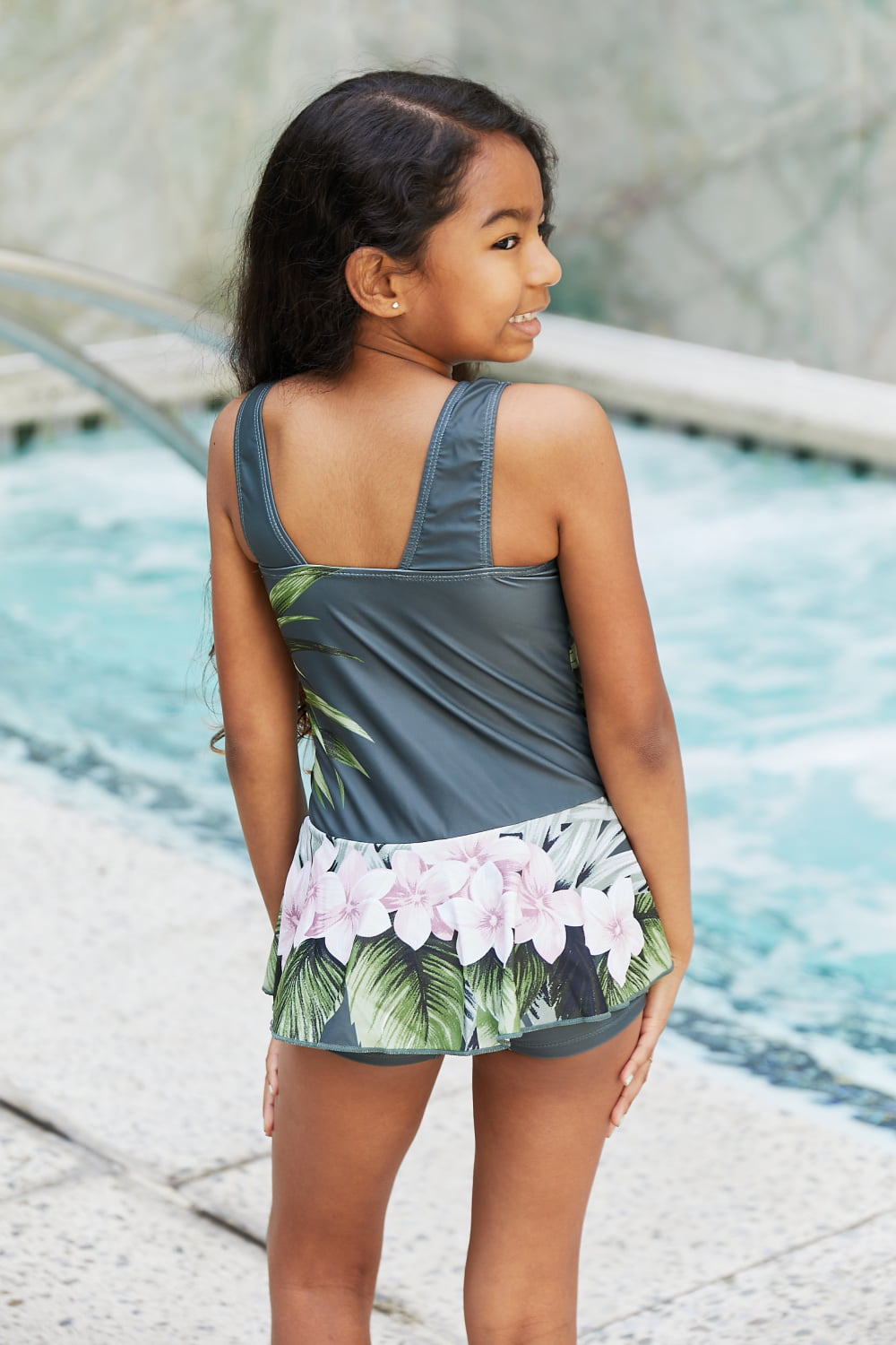 Marina West Swim Clear Waters Swim Dress in Aloha Forest Mother Daughter Swimwear  Sunset and Swim   
