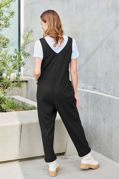 Double Take Full Size Sleeveless Straight Jumpsuit  Sunset and Swim   