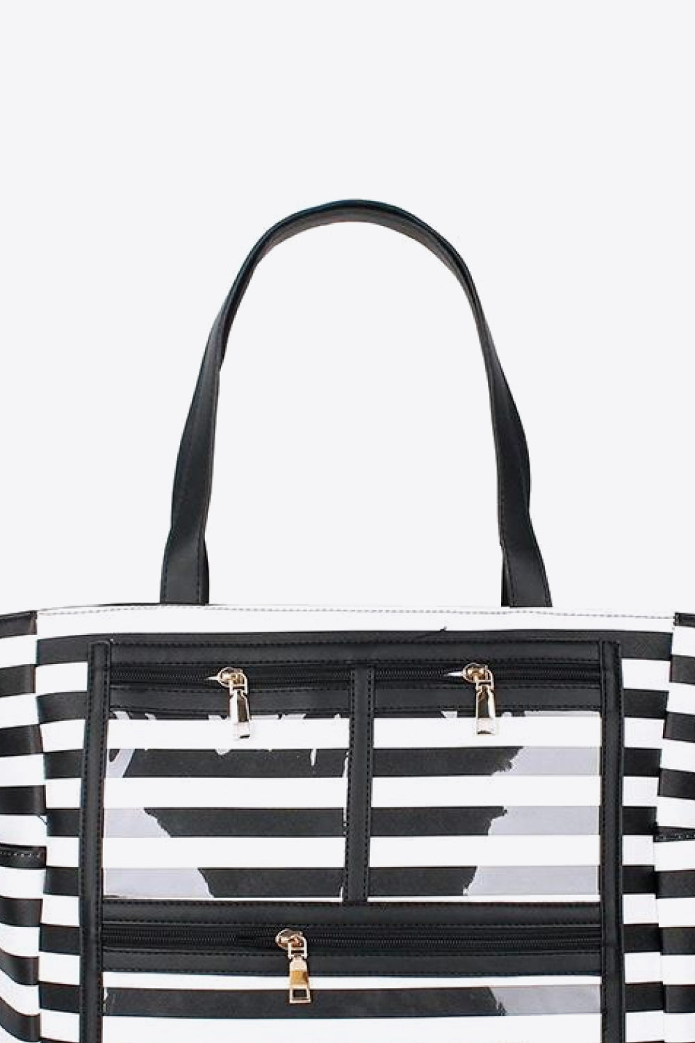Striped Canvas Tote bag  Sunset and Swim   