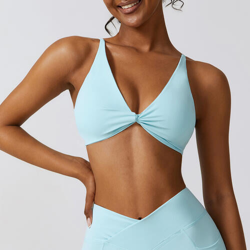 Spaghetti Strap Sport Bra Sunset and Swim   