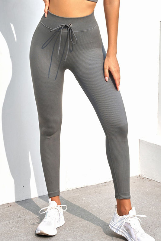 Ribbed Sports Leggings  Sunset and Swim Charcoal S 