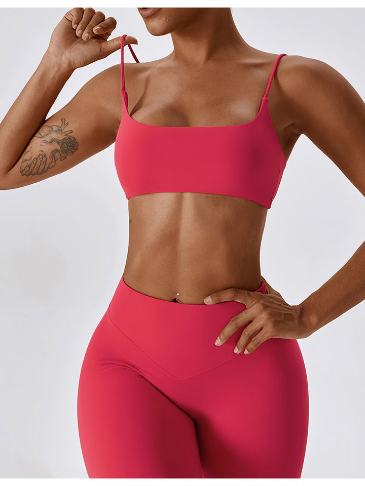 Cropped Sports Tank Top  Sunset and Swim Strawberry S 