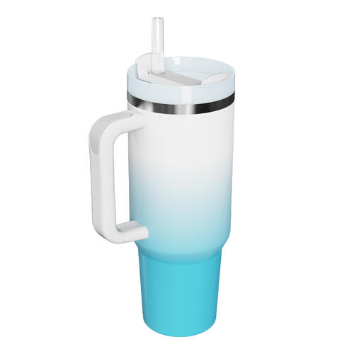 Gradient Stainless Steel Tumbler Sunset and Swim Aqua One Size 