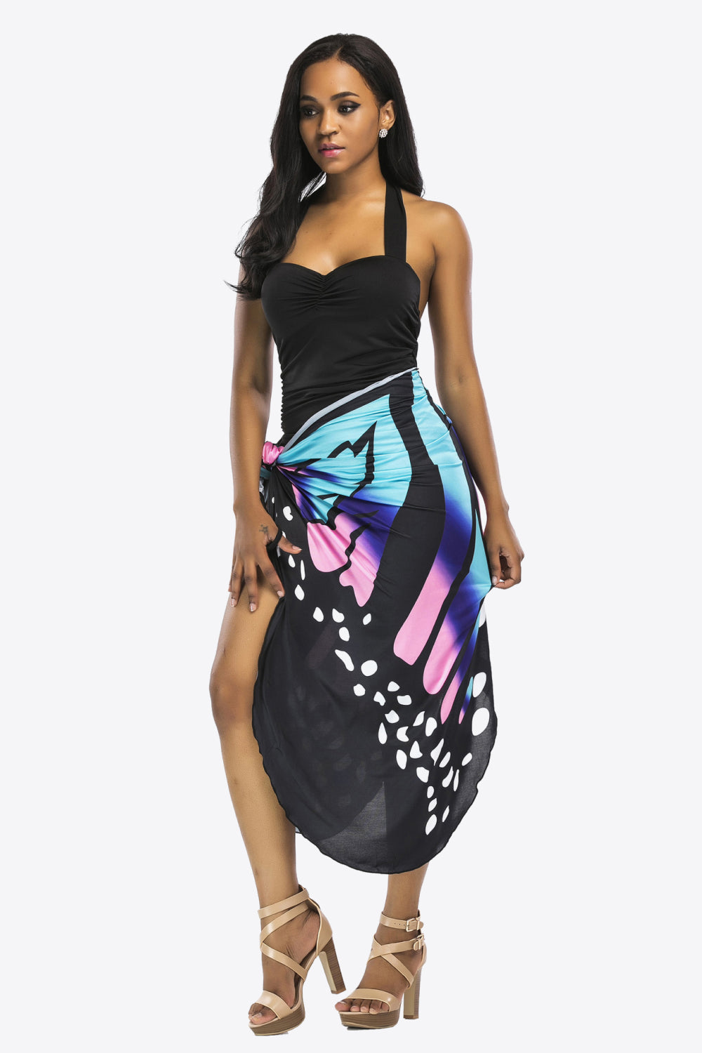 Butterfly Spaghetti Strap Swimsuit Cover Up  Sunset and Swim   