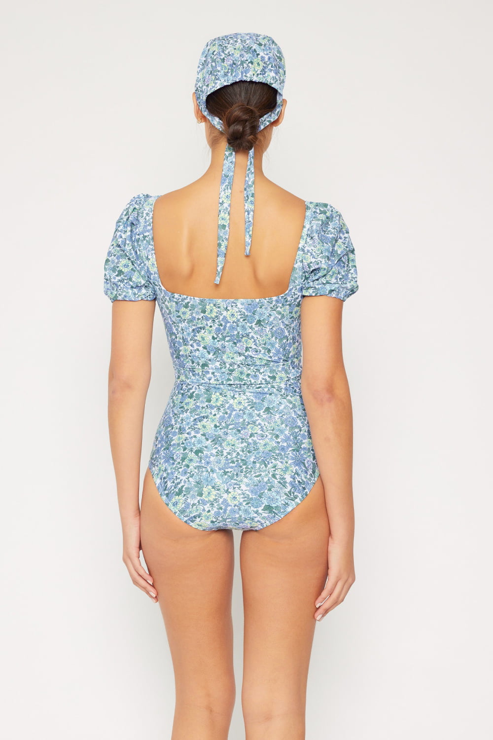 Marina West Swim Salty Air Puff Sleeve One-Piece in Blue Mother Daughter Swimwear Sunset and Swim   