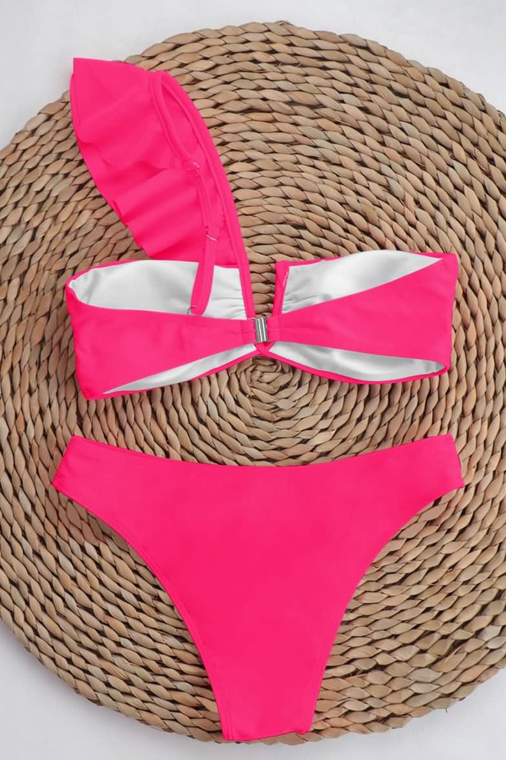 Ruffled One-Shoulder Bikini Set  Sunset and Swim   