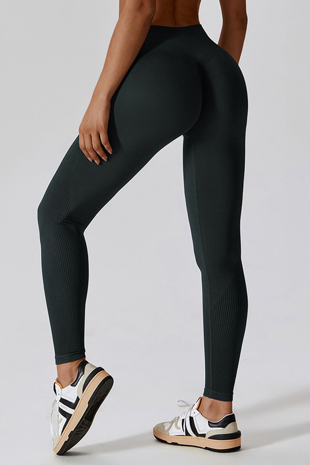 Wide Waistband Slim Fit Long Sports Leggings  Sunset and Swim   