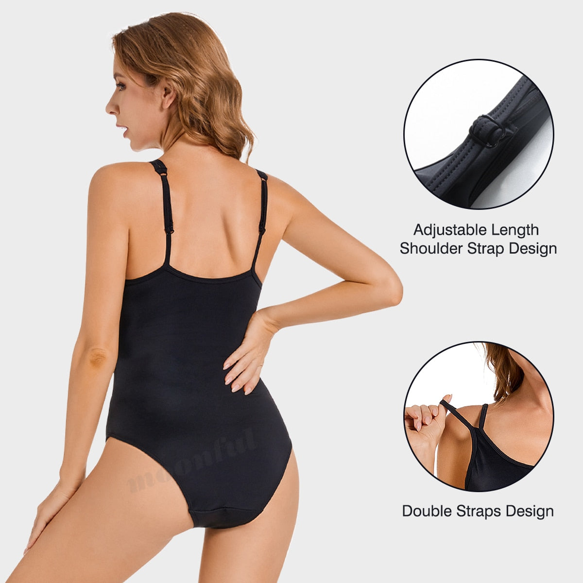 Women's Double-Strap One-Shoulder Swimsuit
