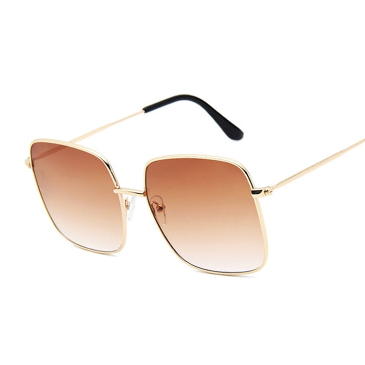 Palm Tree Paradise Square Sunnies  Sunset and Swim Gold/Brown  