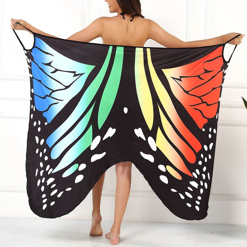 Sunset and Swim Sexy Butterfly Swimsuit Cover Up  Sunset and Swim 02 Red S 