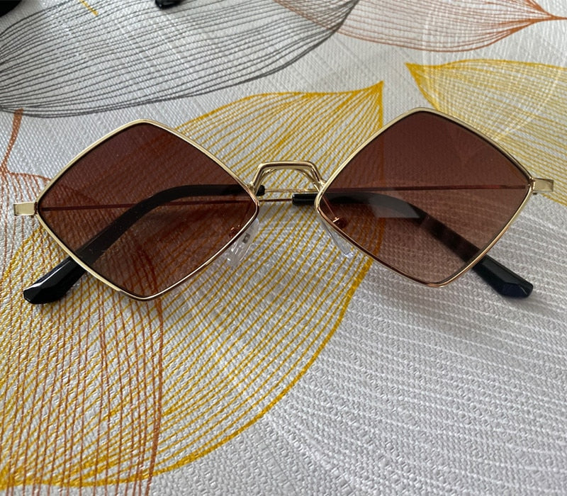 Irregular Vintage Small Frame UV400 Womens Sunglasses  Sunset and Swim   