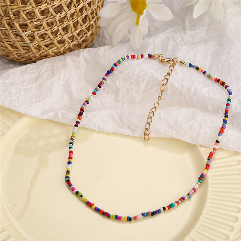Summer Bloom Bohemian Bead Shell Necklace Sunset and Swim No.5 5343201  