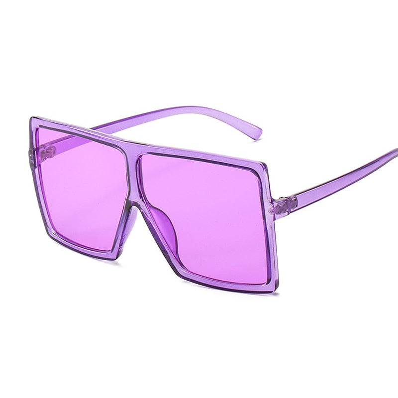 Golden Horizon Sunnies Oversized Square Sunglasses For Women  Sunset and Swim Purple  