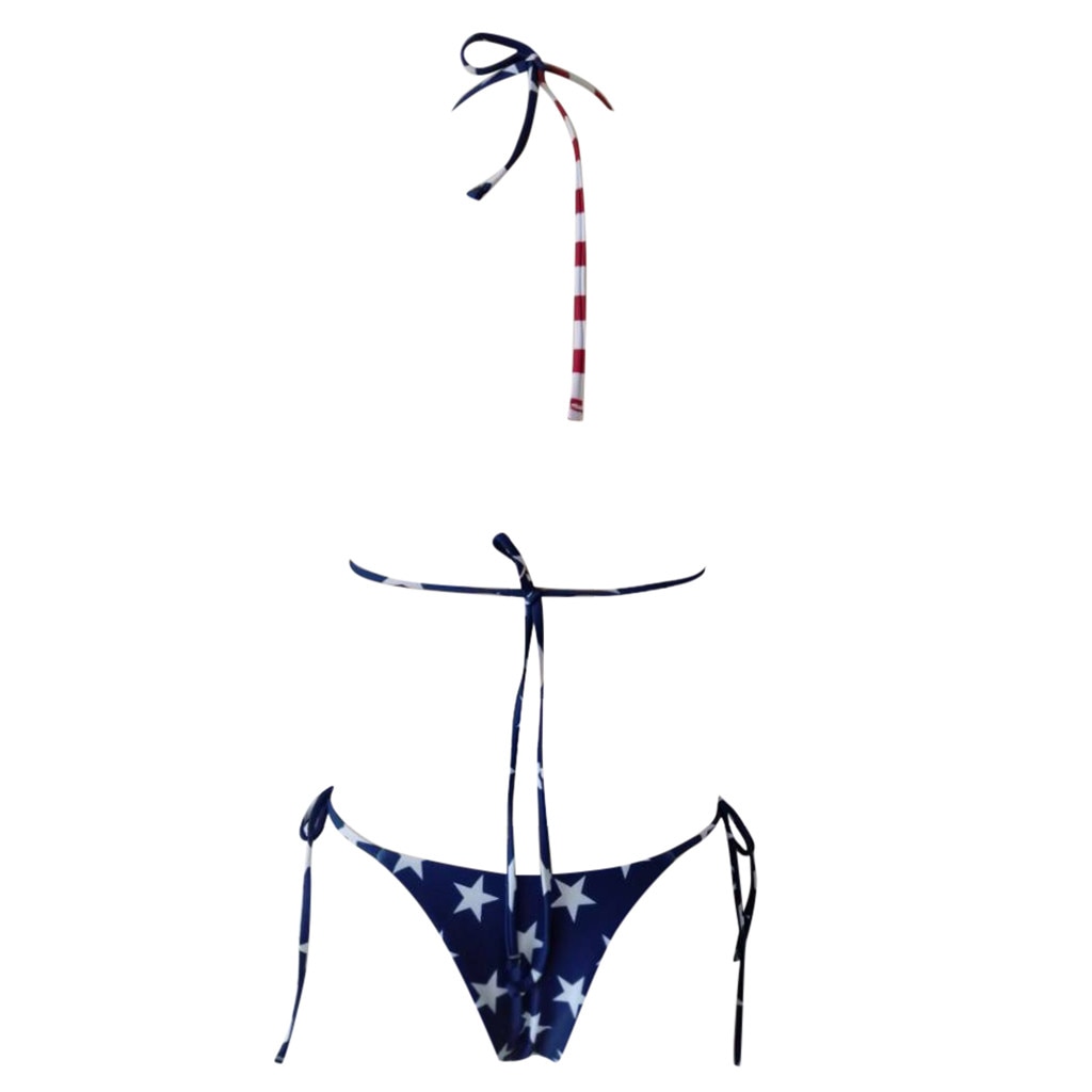 American Flag Micro Thong Bikini Set  Sunset and Swim   